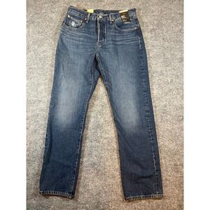 NWT Levi's 501 Original Fit Jeans 30x30 Dark Blue Denim Men's Button Fly Pants